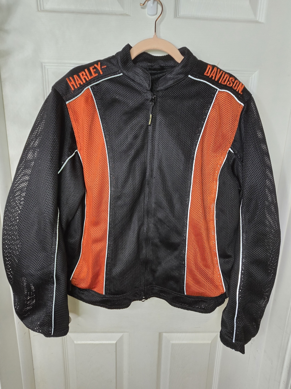 Harley Davidson Womens Mesh Riding Jacket 98255-07VW Orange Black Reflective 1W